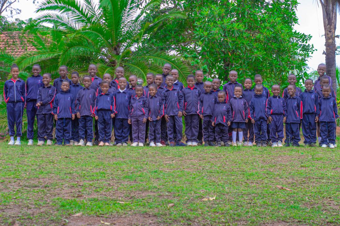 Bethel College learners gathered outside the school